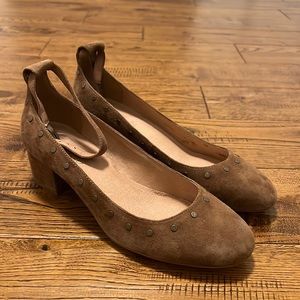 Madewell High Heel Brown Suede Shoes